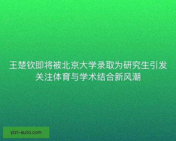 王楚钦即将被北京大学录取为研究生引发关注体育与学术结合新风潮