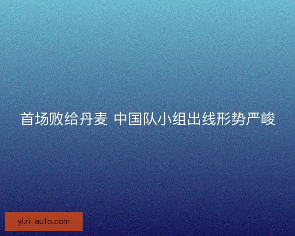 首场败给丹麦 中国队小组出线形势严峻